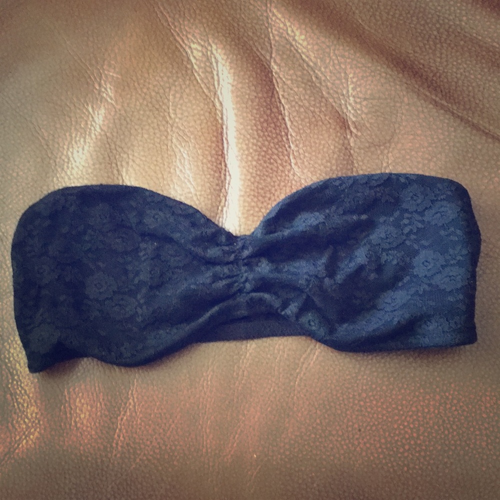 Small black lace Pink Victoria’s Secret Bandeau